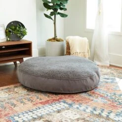 Happy Hounds Scooter Deluxe Round Pillow Dog Bed With Removable Cover, Gray -PetSafe Shop Sale 328581 PT4. AC SS1800 V1631152948