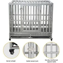 SMONTER Heavy Duty I Shape Dog Crate, Silver -PetSafe Shop Sale 331300 PT6. AC SS1800 V1634076162