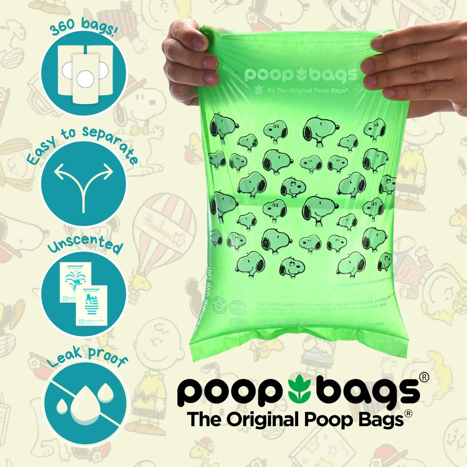 The Original Poop Bags Peanuts USDA Biobased Dog Poop Bags 5 The Original Poop Bags Peanuts USDA Biobased Dog Poop Bags - Image 5