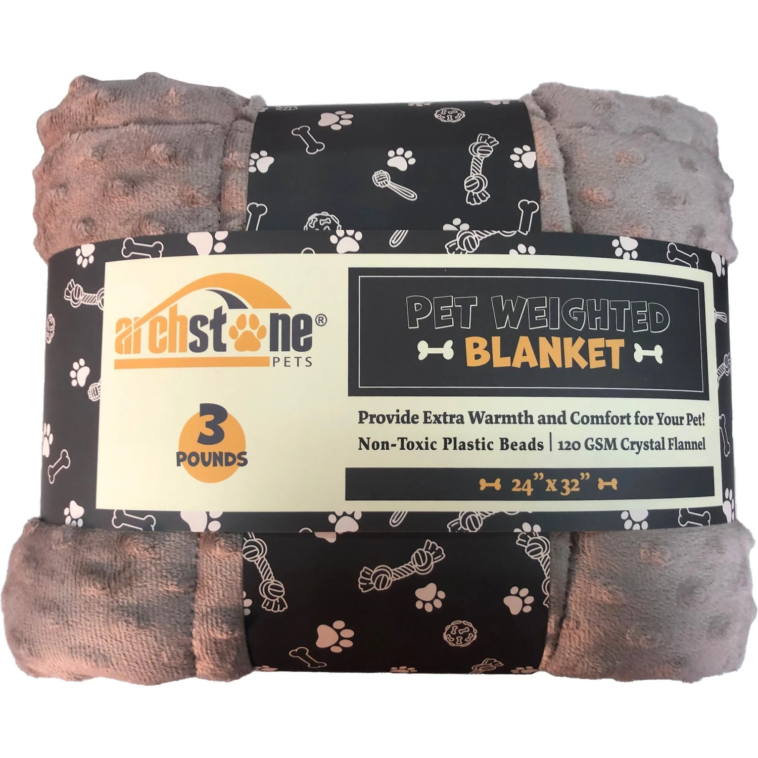 Archstone Pets Weighted Dog & Cat Blanket, Gray 2 Archstone Pets Weighted Dog & Cat Blanket, Gray - Image 2