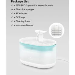 Petlibro Capsule Automatic Dog & Cat Water Fountain, 2-L -PetSafe Shop Sale 352552 PT7. AC SS1800 V1694181804