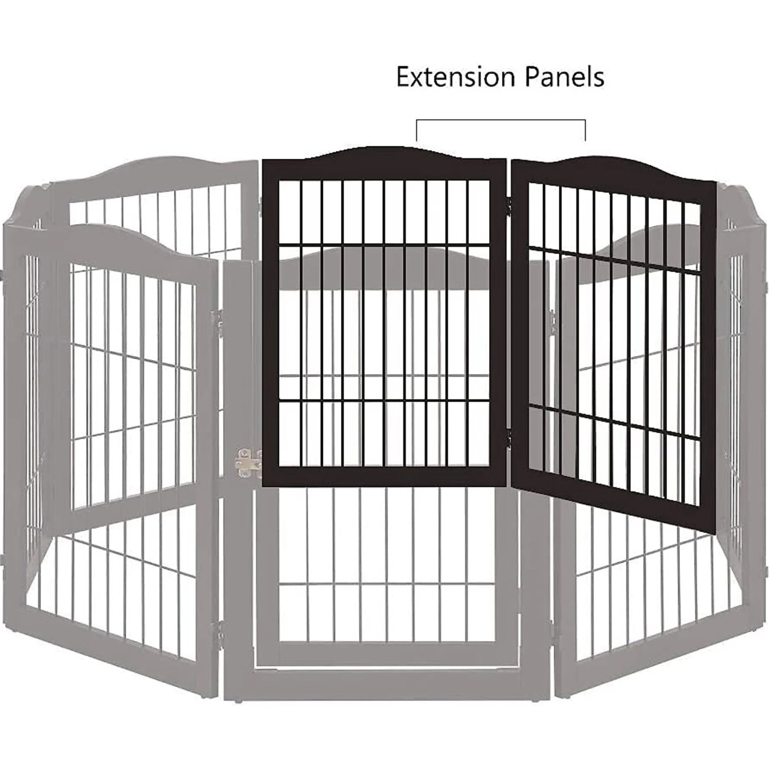 Unipaws Pet Gate Playpen 2-Panel Extension Kit 3 Unipaws Pet Gate Playpen 2-Panel Extension Kit - Image 3