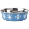 PetRageous Designs Capri Stainless-Steel Dog Bowl, Blue