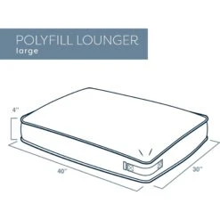 Bark And Slumber Rectangular Lounger Pillow Dog Bed With Removable Cover -PetSafe Shop Sale 361297 PT4. AC SS1800 V1665438015