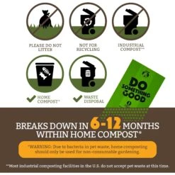 Doggy Do Good Certified Home Compostable Premium Dog & Cat Waste Bags - On A Single Roll, 200 Count -PetSafe Shop Sale 361423 PT4. AC SS1800 V1703697735