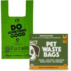 Doggy Do Good Certified Home Compostable Premium Dog & Cat Waste Bags - Handle Bags
