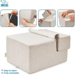 Best Pet Supplies CertiPUR-US Certified Foam Foldable Dog Steps -PetSafe Shop Sale 363076 PT4. AC SS1800 V1642804602