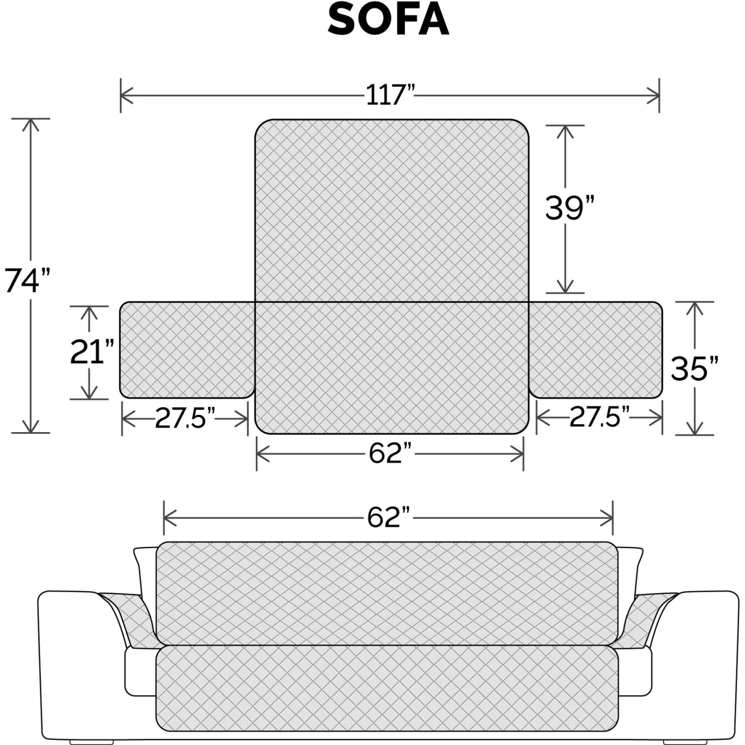 FurHaven Polyester Polka Paw Print Reversible Furniture Protector 2 FurHaven Polyester Polka Paw Print Reversible Furniture Protector - Image 2