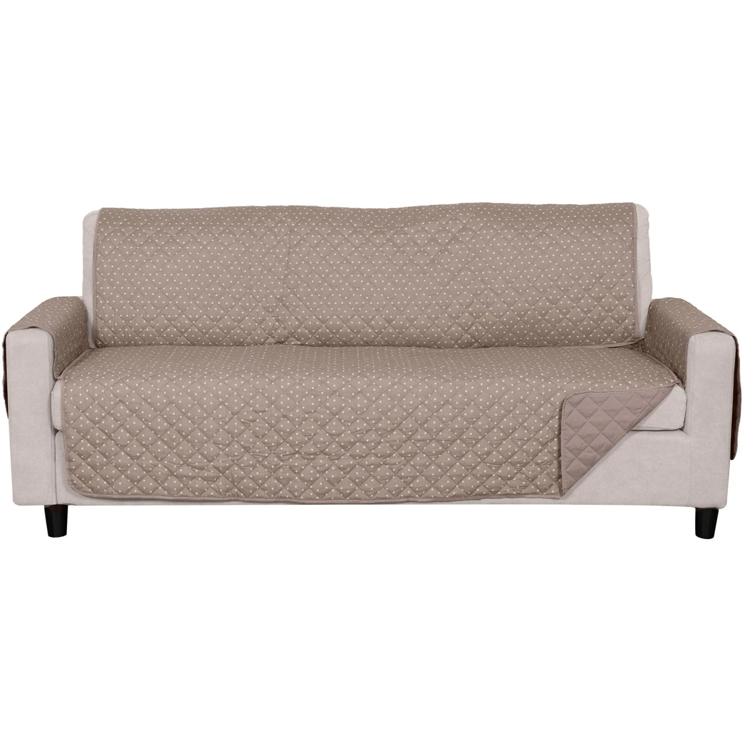 FurHaven Polyester Polka Paw Print Reversible Furniture Protector 3 FurHaven Polyester Polka Paw Print Reversible Furniture Protector - Image 3