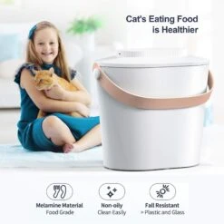 Pawshelf Vacuum Dog & Cat Food Storage Container, White, Medium 13 Pawshelf Vacuum Dog & Cat Food Storage Container, White, Medium -PetSafe Shop Sale 364533 PT4. AC SS1800 V1646700709