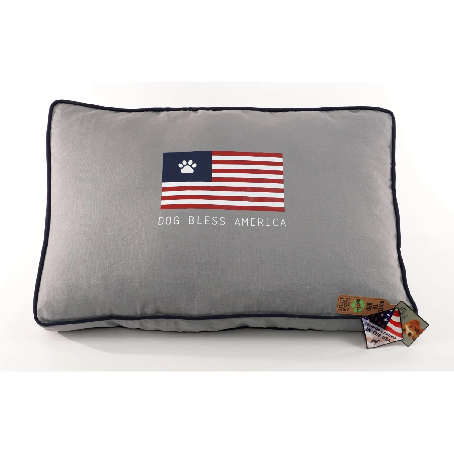 Precious Tails "Dog Bless Ameria" Orthopedic Pillow Cat & Dog Bed With Removable Cover 1 Precious Tails "Dog Bless Ameria" Orthopedic Pillow Cat & Dog Bed With Removable Cover