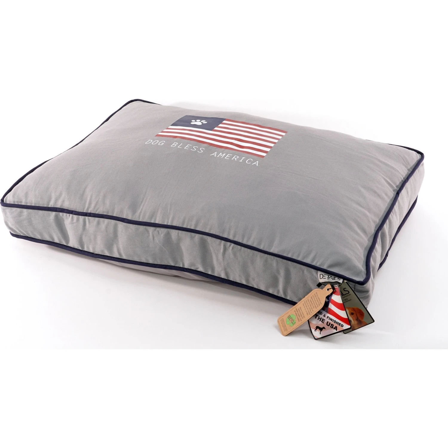 Precious Tails "Dog Bless Ameria" Orthopedic Pillow Cat & Dog Bed With Removable Cover 2 Precious Tails "Dog Bless Ameria" Orthopedic Pillow Cat & Dog Bed With Removable Cover - Image 2