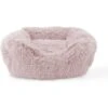 Precious Tails Super Lux Shaggy Fur Bolster Cat & Dog Bed