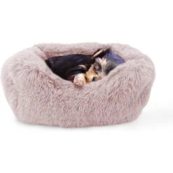 Precious Tails Super Lux Shaggy Fur Bolster Cat & Dog Bed -PetSafe Shop Sale 366744 PT2. AC SS1800 V1644375404