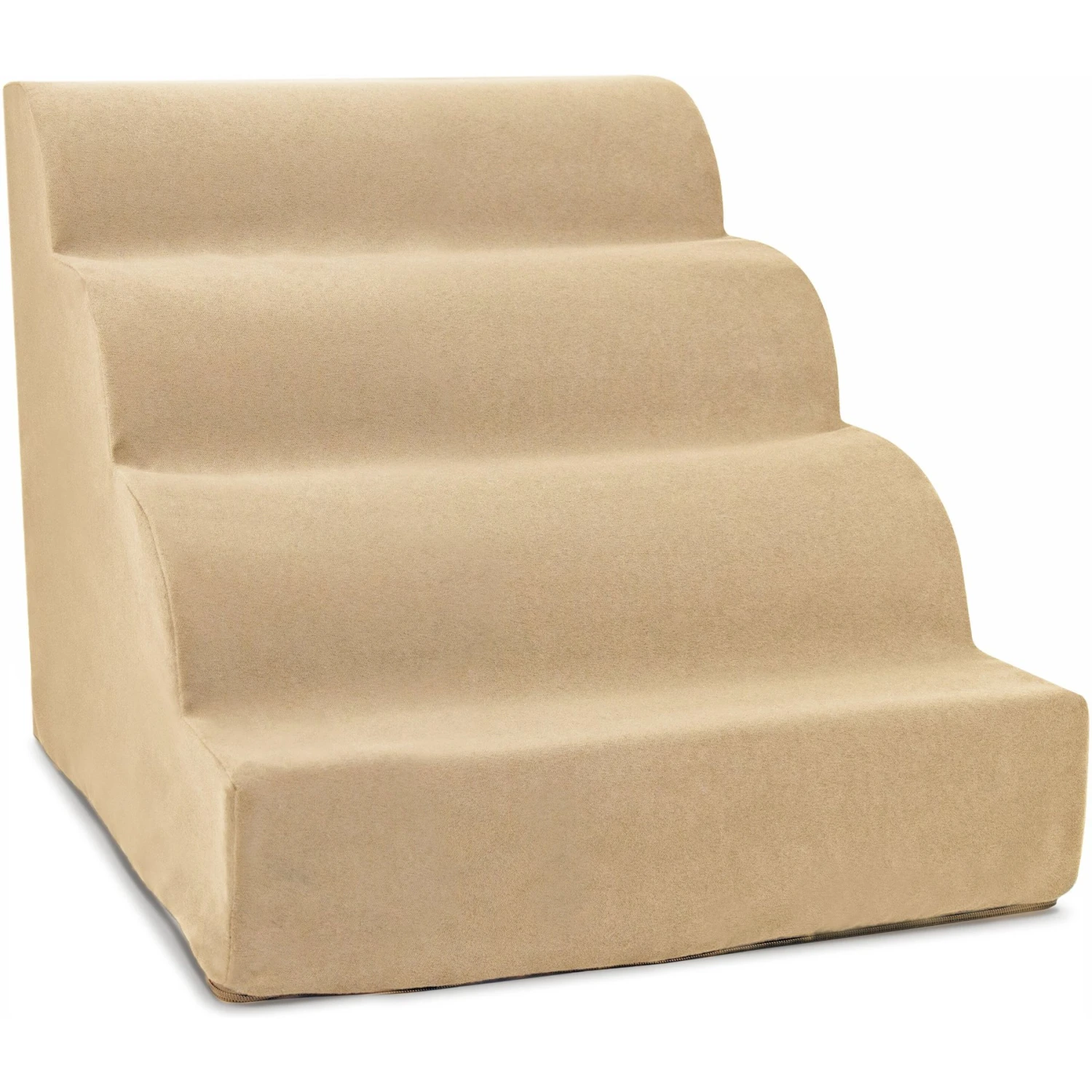 Precious Tails High Density Foam Scalloped 4 Steps Dog & Cat Stairs 1 Precious Tails High Density Foam Scalloped 4 Steps Dog & Cat Stairs