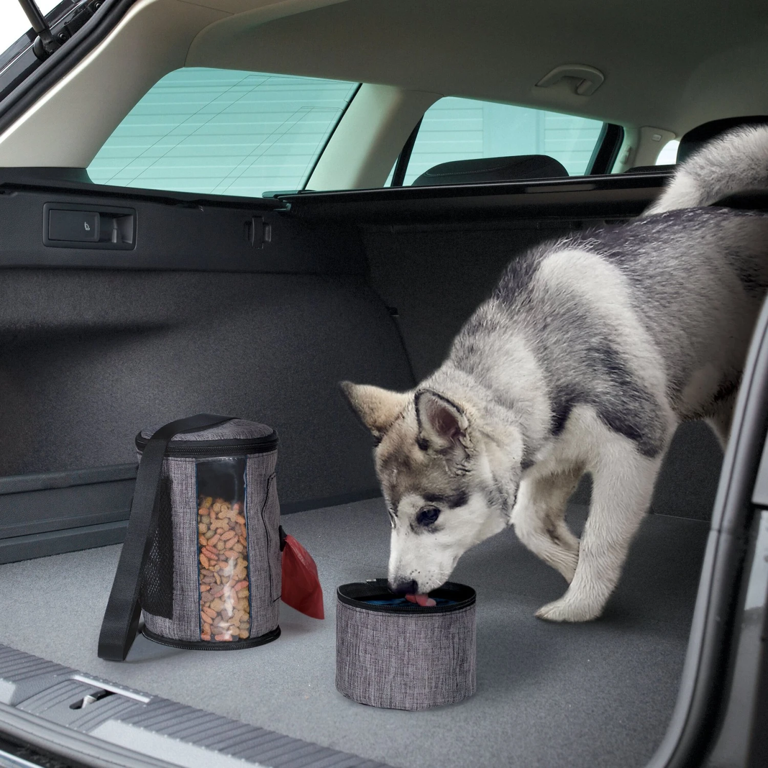 Pet Parade Pooch Pal Dog Feeder, Gray 5 Pet Parade Pooch Pal Dog Feeder, Gray - Image 5