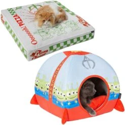 Pixar Toy Story's Pizza Planet Pillow Dog & Cat Bed & Pixar The Claw Covered Dog & Cat Bed