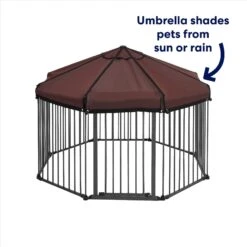 Frisco Outdoor Galvanized Steel 8-Panel Configurable Gate And Playpen With Oxford Roof -PetSafe Shop Sale 507086 PT2. AC SS1800 V1669212042