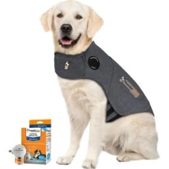 ThunderShirt Classic Anxiety & Calming Vest For Dogs, Heather Grey & ThunderEase Calming Diffuser For Dogs