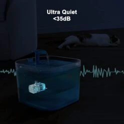 PATPET Triple Filter Ultra Quiet Pump Cat & Dog Water Fountain Dispenser, Blue, 75-oz -PetSafe Shop Sale 521670 PT2. AC SS1800 V1658228150