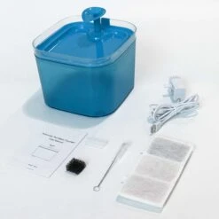 PATPET Triple Filter Ultra Quiet Pump Cat & Dog Water Fountain Dispenser, Blue, 75-oz -PetSafe Shop Sale 521670 PT7. AC SS1800 V1658219259