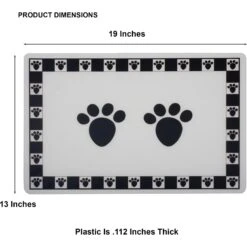 PetRageous Designs Pet Paws Placemat, Black -PetSafe Shop Sale 54963 PT2. AC SS1800 V1683906955