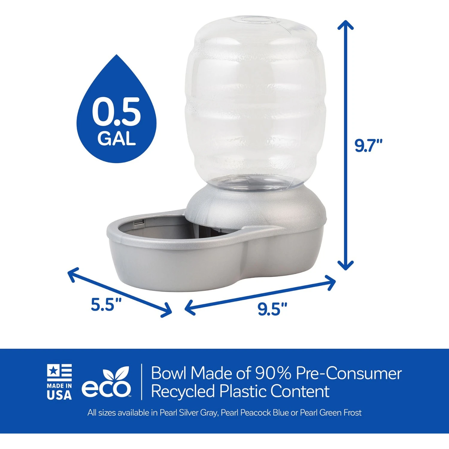 Petmate Pearl Replendish Waterer With Microban 2 Petmate Pearl Replendish Waterer With Microban - Image 2