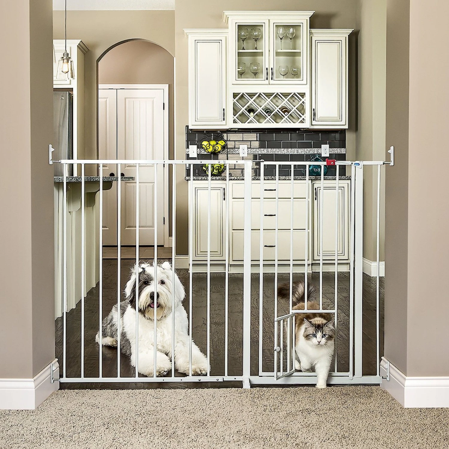 Carlson Pet Products Maxi Extra Tall Walk-Thru Dog Gate With Pet Door 1 Carlson Pet Products Maxi Extra Tall Walk-Thru Dog Gate With Pet Door
