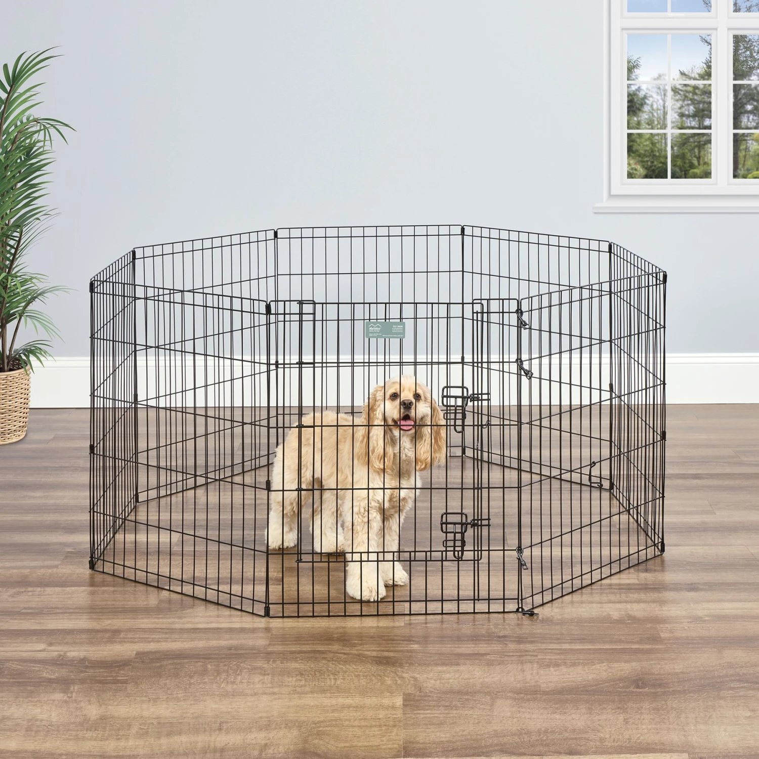 MidWest Wire Dog Exercise Pen With Step-Thru Door, Black E-Coat 1 MidWest Wire Dog Exercise Pen With Step-Thru Door, Black E-Coat