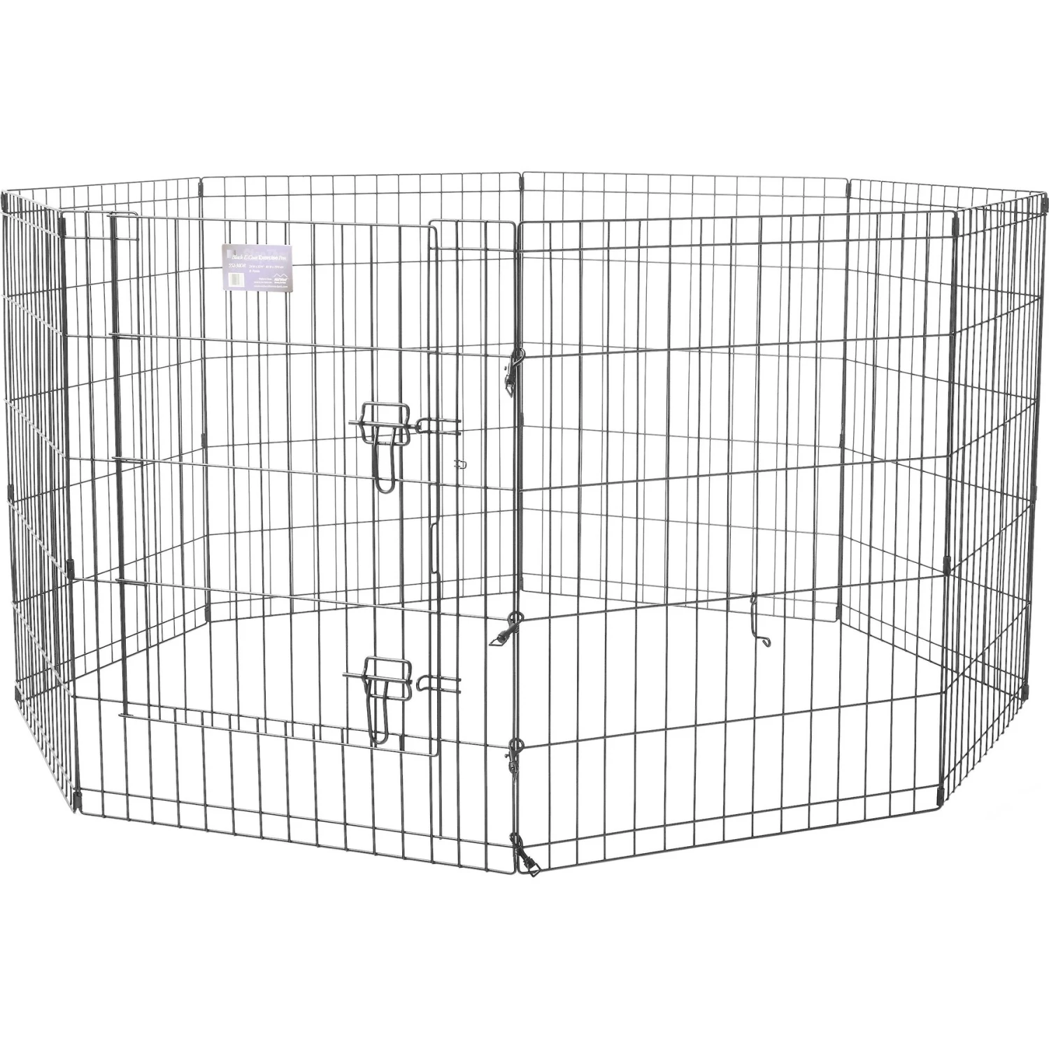 MidWest Wire Dog Exercise Pen With Step-Thru Door, Black E-Coat 3 MidWest Wire Dog Exercise Pen With Step-Thru Door, Black E-Coat - Image 3