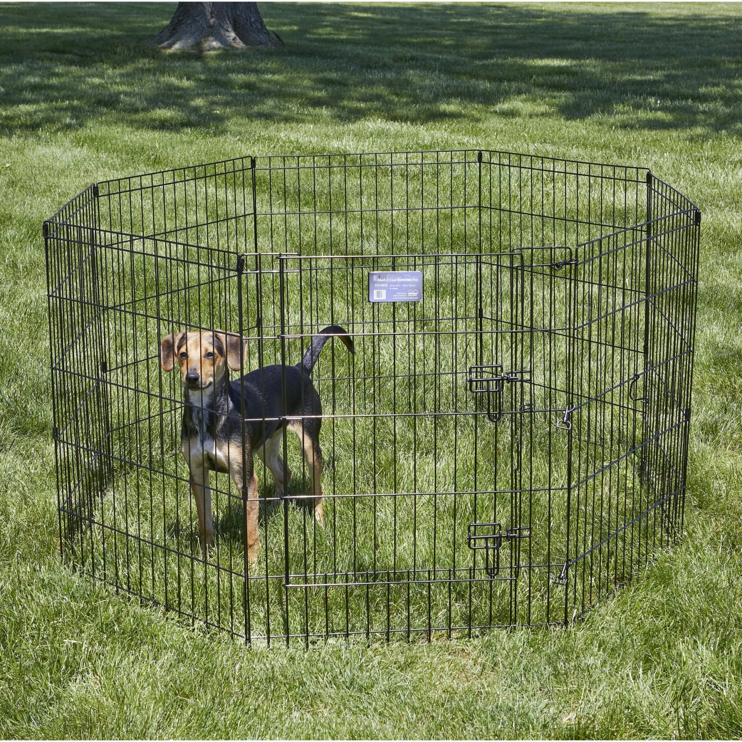 MidWest Wire Dog Exercise Pen With Step-Thru Door, Black E-Coat 4 MidWest Wire Dog Exercise Pen With Step-Thru Door, Black E-Coat - Image 4