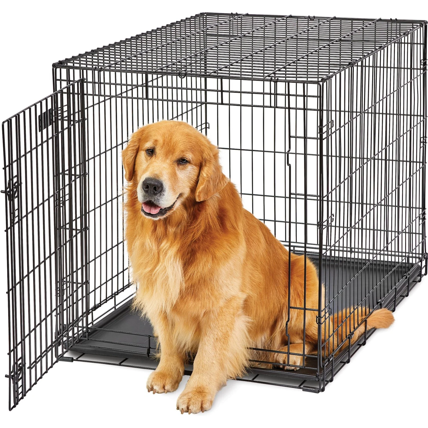 MidWest LifeStages Single Door Collapsible Wire Dog Crate 1 MidWest LifeStages Single Door Collapsible Wire Dog Crate