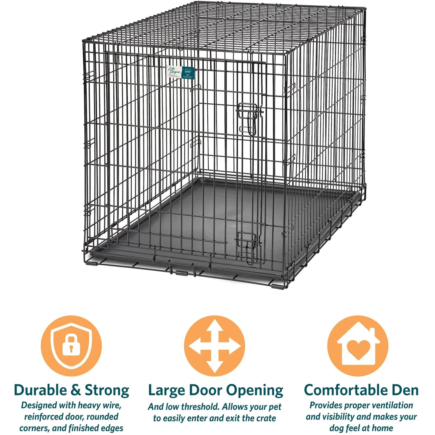 MidWest LifeStages Single Door Collapsible Wire Dog Crate 7 MidWest LifeStages Single Door Collapsible Wire Dog Crate - Image 7