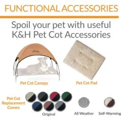 K&H Pet Products All Weather Elevated Dog Cot Bed Replacement Cover, Gray -PetSafe Shop Sale 613814 PT4. AC SS1800 V1660248145