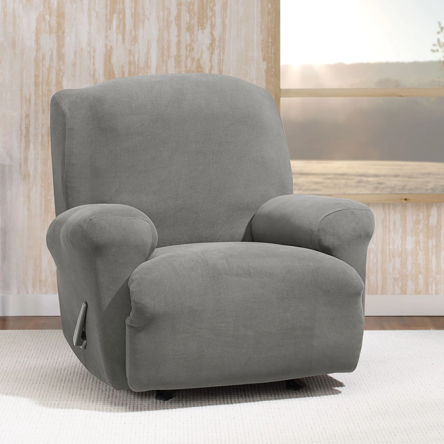 Sure Fit Stretch Morgan One Piece Slipcover & Recliner Dog & Cat Cover 2 Sure Fit Stretch Morgan One Piece Slipcover & Recliner Dog & Cat Cover - Image 2