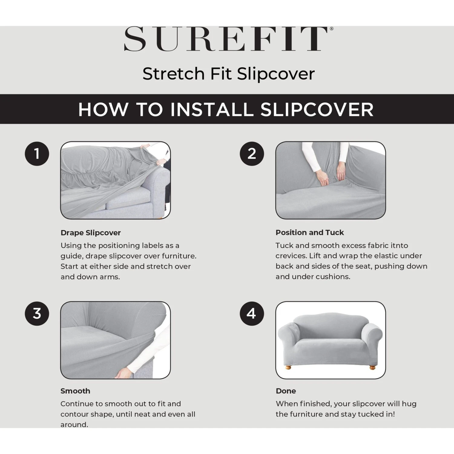 Sure Fit Stretch Morgan One Piece Slipcover & Recliner Dog & Cat Cover 3 Sure Fit Stretch Morgan One Piece Slipcover & Recliner Dog & Cat Cover - Image 3