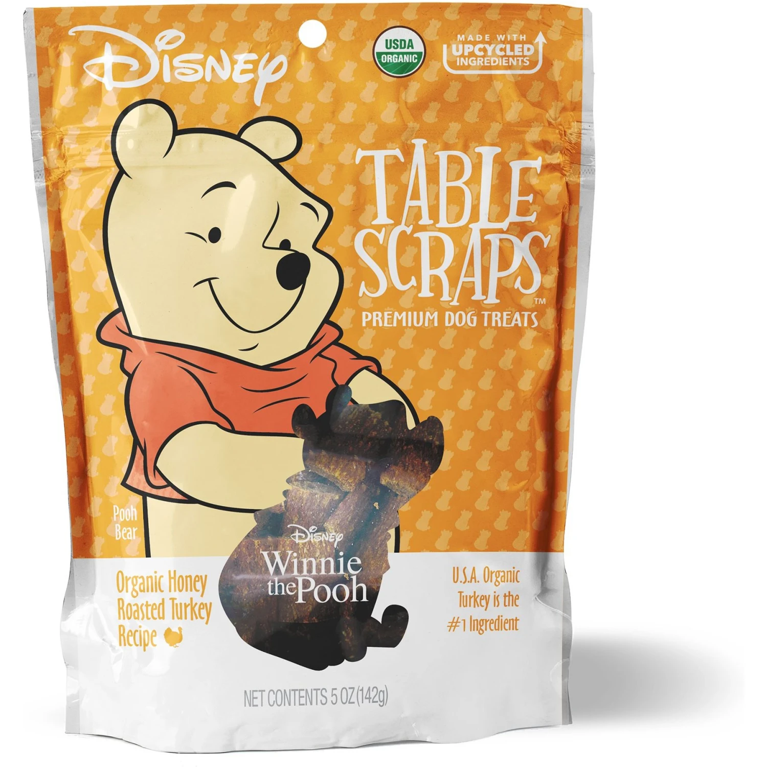 Disney Table Scraps Winnie The Pooh Organic Honey Roasted Turkey Recipe Dog Treats, 5-oz Bag & Disney Winnie The Pooh Orange Ceramic Dog & Cat Treat Jar 2 Disney Table Scraps Winnie The Pooh Organic Honey Roasted Turkey Recipe Dog Treats, 5-oz Bag & Disney Winnie The Pooh Orange Ceramic Dog & Cat Treat Jar - Image 2