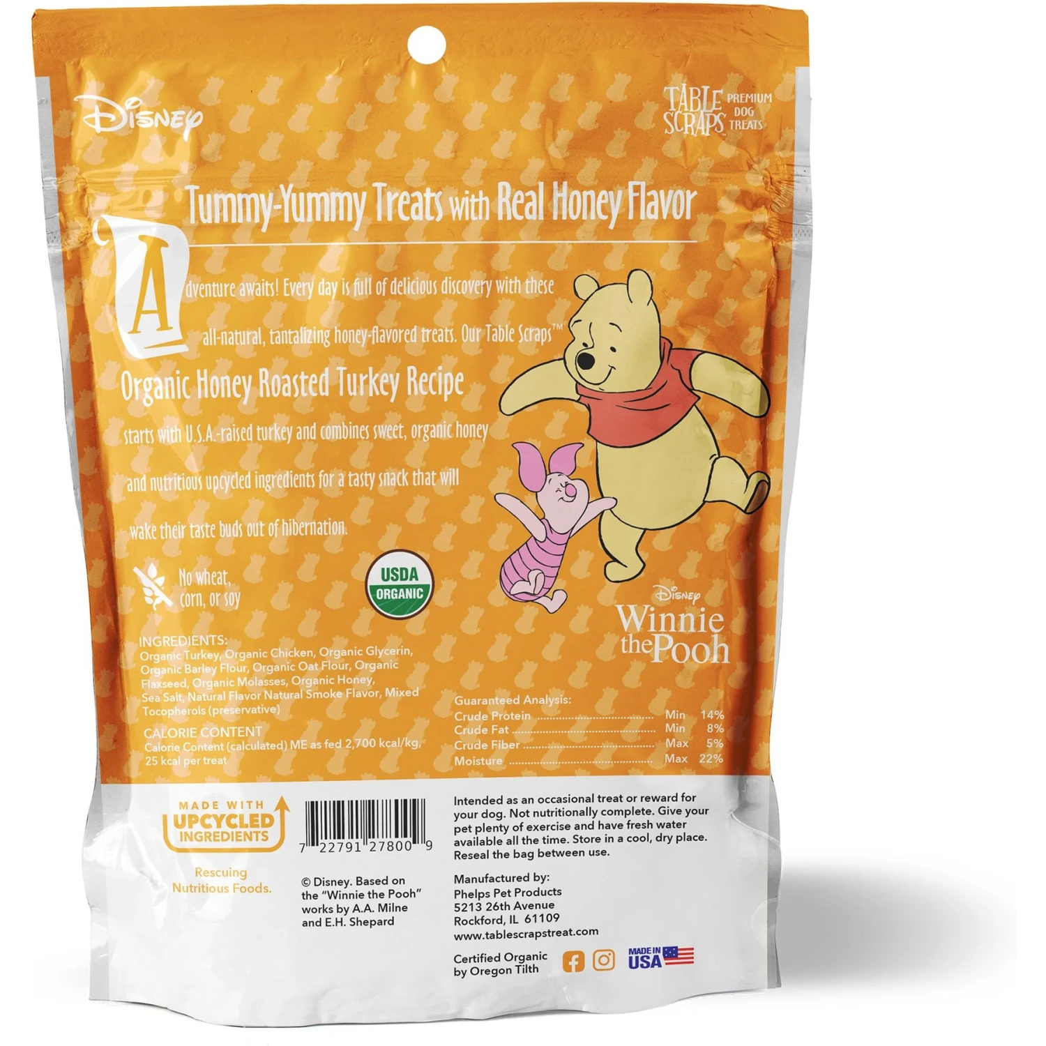 Disney Table Scraps Winnie The Pooh Organic Honey Roasted Turkey Recipe Dog Treats, 5-oz Bag & Disney Winnie The Pooh Orange Ceramic Dog & Cat Treat Jar 3 Disney Table Scraps Winnie The Pooh Organic Honey Roasted Turkey Recipe Dog Treats, 5-oz Bag & Disney Winnie The Pooh Orange Ceramic Dog & Cat Treat Jar - Image 3