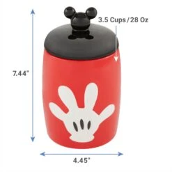 Disney Table Scraps Mickey Mouse Hot Diggity Dog Recipe Upcycled Jerky Dog Treats, 5-oz Bag & Disney Mickey Mouse Ceramic Dog & Cat Treat Jar -PetSafe Shop Sale 623510 PT6. AC SS1800 V1661896637