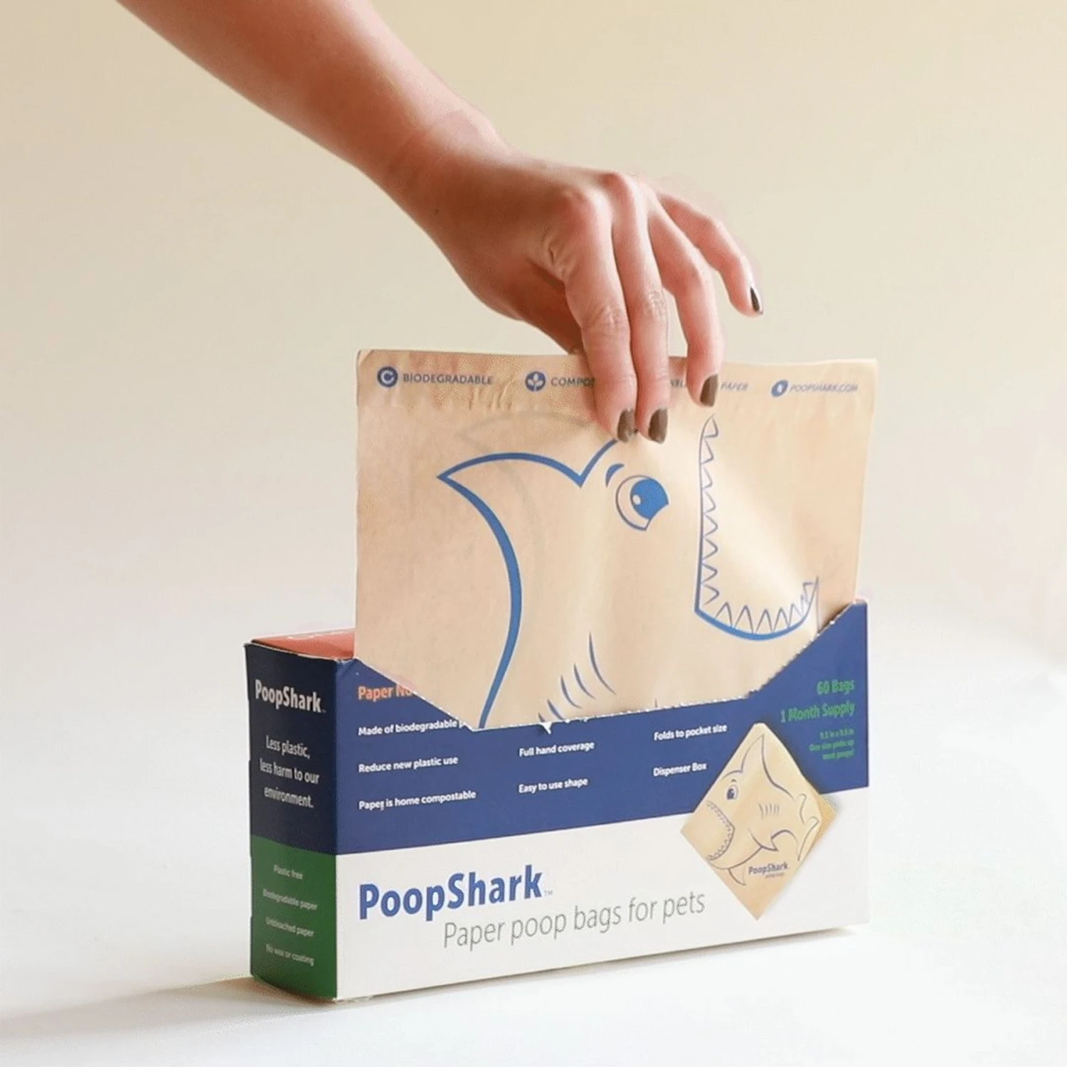 PoopShark Paper Poop Bags For Dogs, Brown Kraft, 60 Count 5 PoopShark Paper Poop Bags For Dogs, Brown Kraft, 60 Count - Image 5