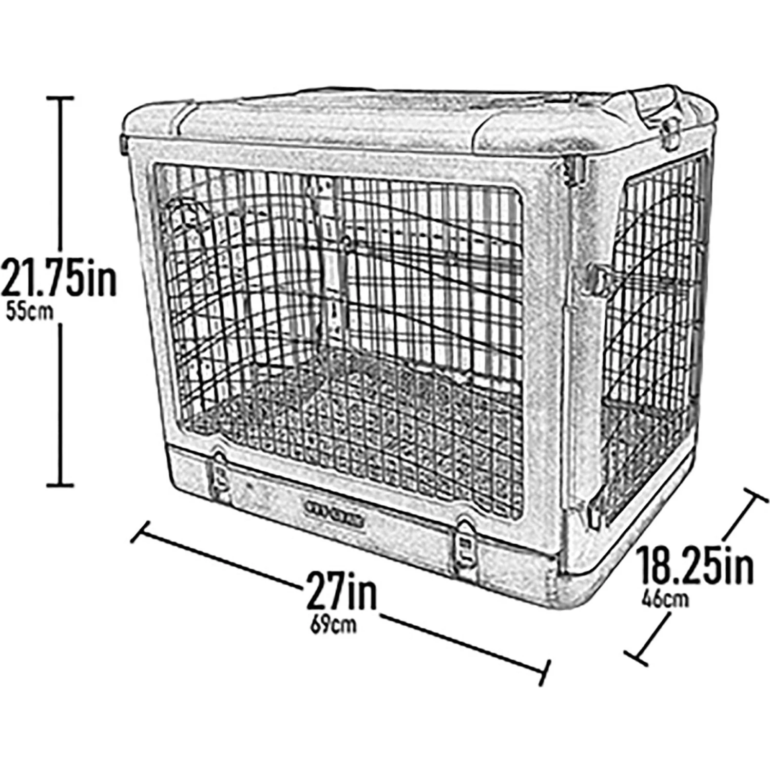 Pet Gear The Other Door Double Door Collapsible Wire Dog Crate & Plush Pad, Sage 2 Pet Gear The Other Door Double Door Collapsible Wire Dog Crate & Plush Pad, Sage - Image 2