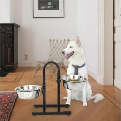 Iconic Pet U Design Adjustable Stainless Steel Pet Double Dog Bowl -PetSafe Shop Sale 652190 PT6. AC SS1800 V1663880360