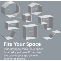 IRIS USA Dog Playpen 2-Panel Add-On, 24-in, White -PetSafe Shop Sale 65443 PT6. AC SS1800 V1680729845