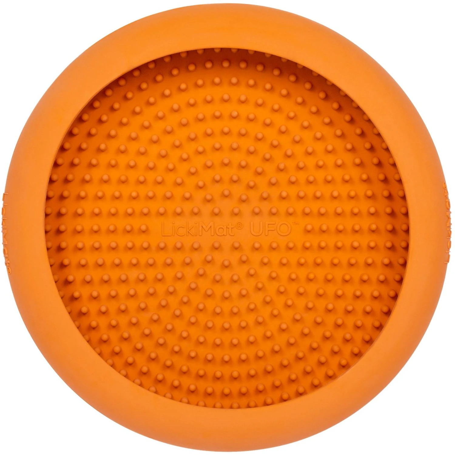 LickiMat UFO Slow Feeder Dog Bowl, Orange, Standard 2 LickiMat UFO Slow Feeder Dog Bowl, Orange, Standard - Image 2