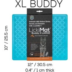 LickiMat Buddy Slow Feeder Dog Lick Mat, Turquoise, X-Large -PetSafe Shop Sale 654638 PT3. AC SS1800 V1668542562