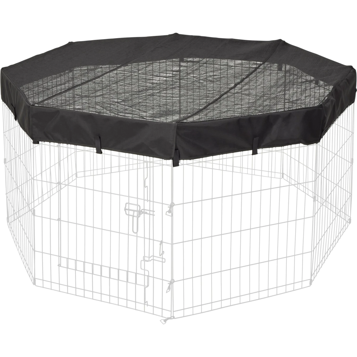 MidWest Exercise Pen Top Fabric Mesh Sunscreen Accessory, Octagonal Configuration, Black 1 MidWest Exercise Pen Top Fabric Mesh Sunscreen Accessory, Octagonal Configuration, Black