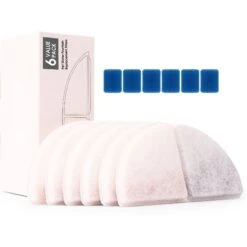 Petdiary Spaceship Water Fountain Replacement Filters, 6 Count