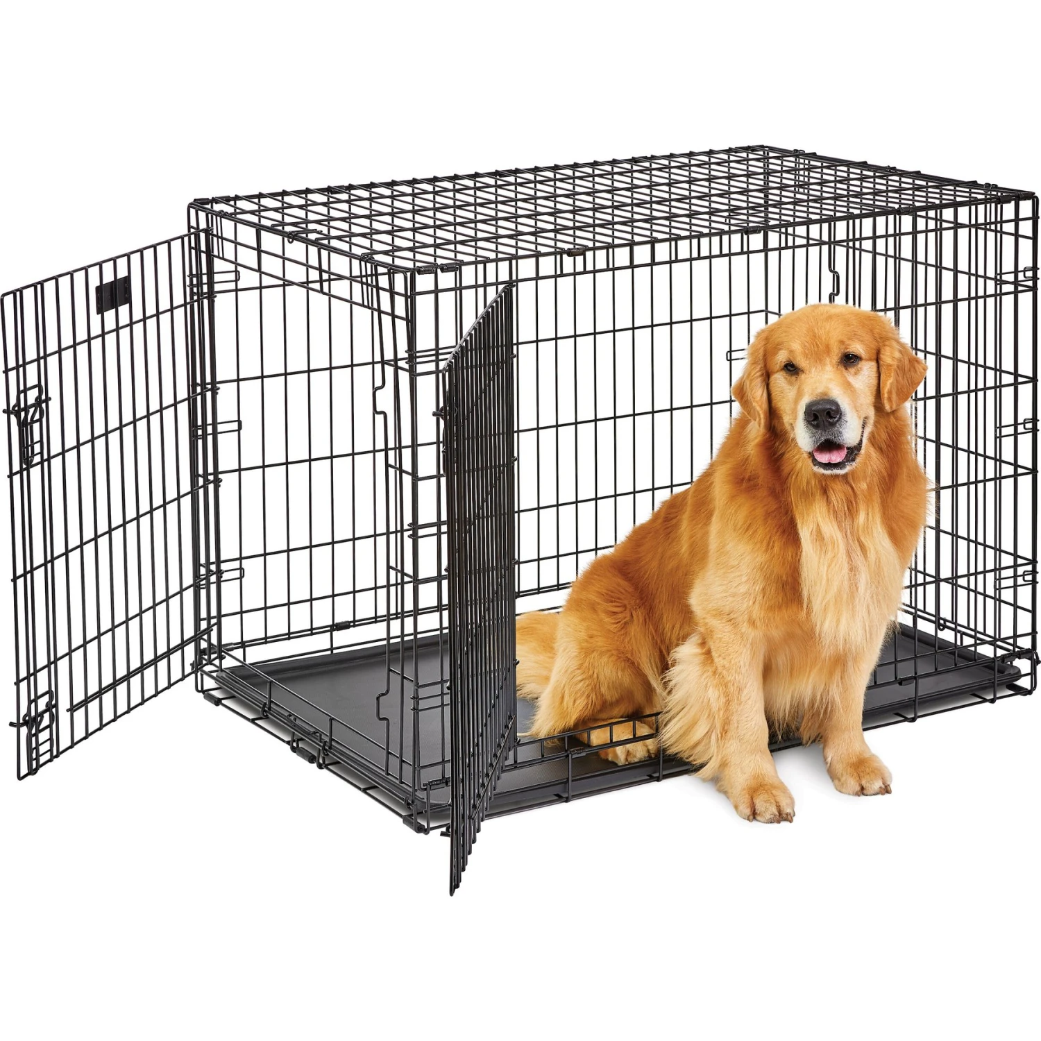 MidWest LifeStages Double Door Collapsible Wire Dog Crate 1 MidWest LifeStages Double Door Collapsible Wire Dog Crate