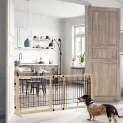 Coziwow 21-in Adjustable Extra Wide Freestanding Dog Gate, Natural Wood -PetSafe Shop Sale 665846 PT3. AC SS1800 V1668456945