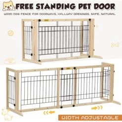 Coziwow 21-in Adjustable Extra Wide Freestanding Dog Gate, Natural Wood -PetSafe Shop Sale 665846 PT4. AC SS1800 V1668458446